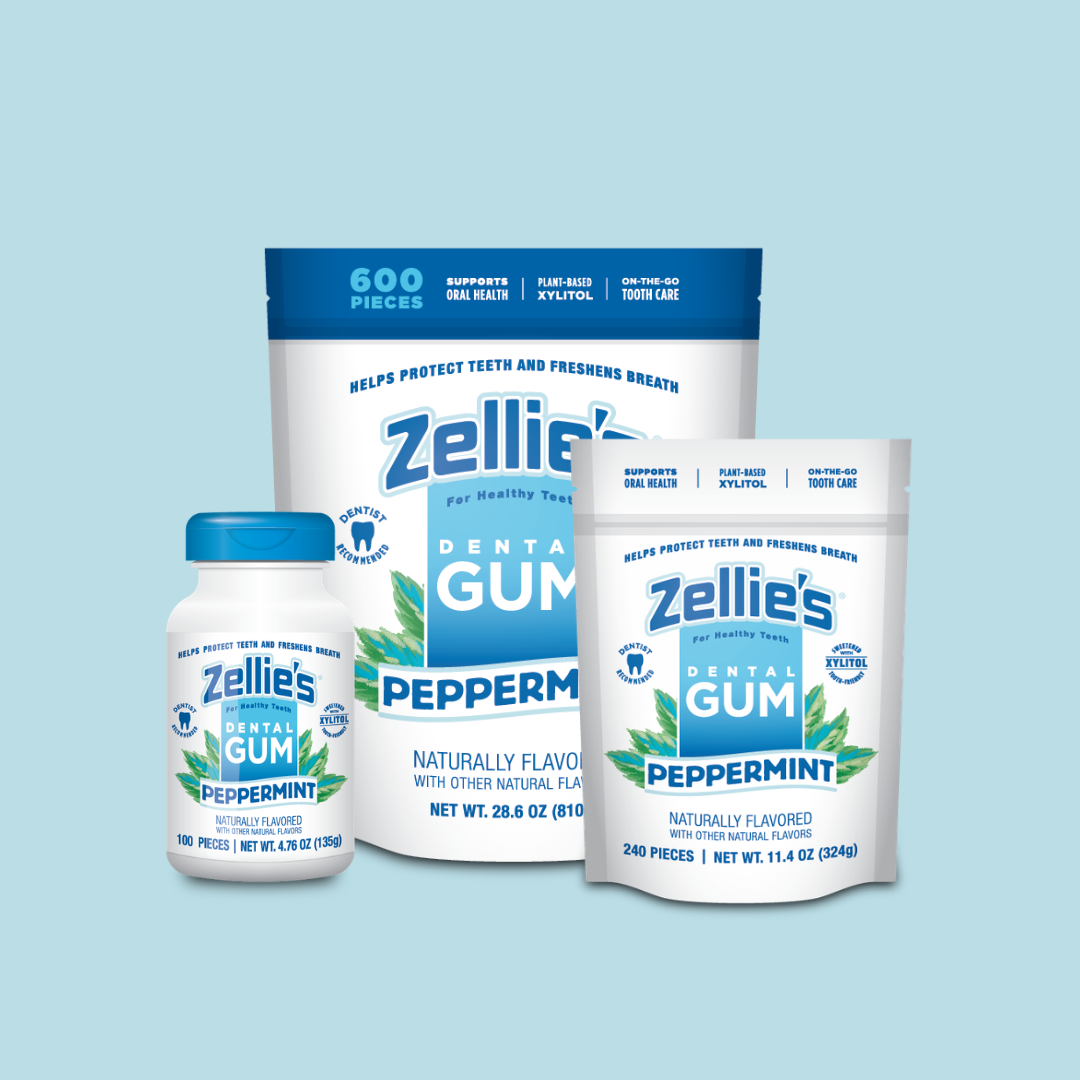 PEPPERMINT Xylitol Dental Gum – Zellie's