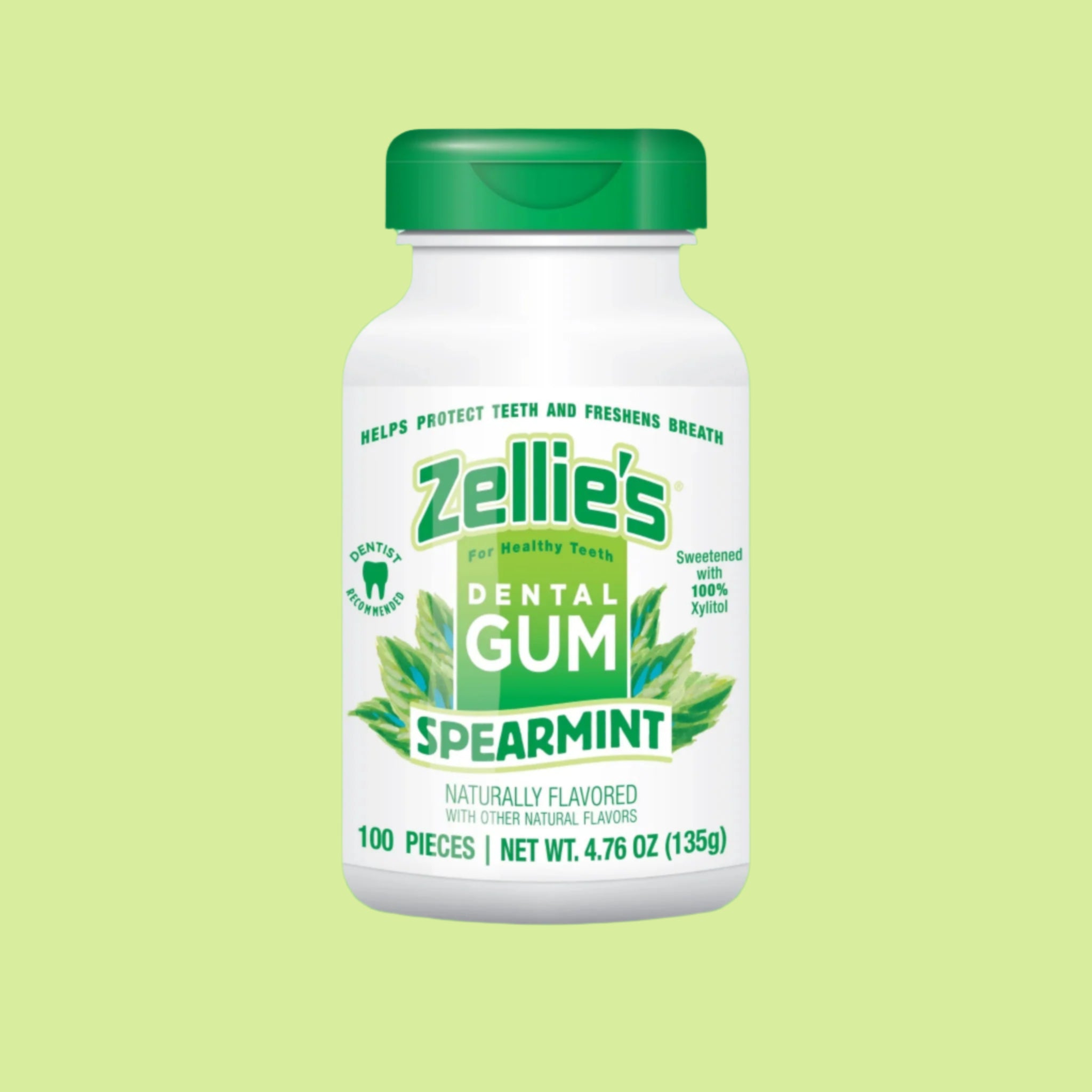 SPEARMINT Xylitol Dental Gum – Zellie's