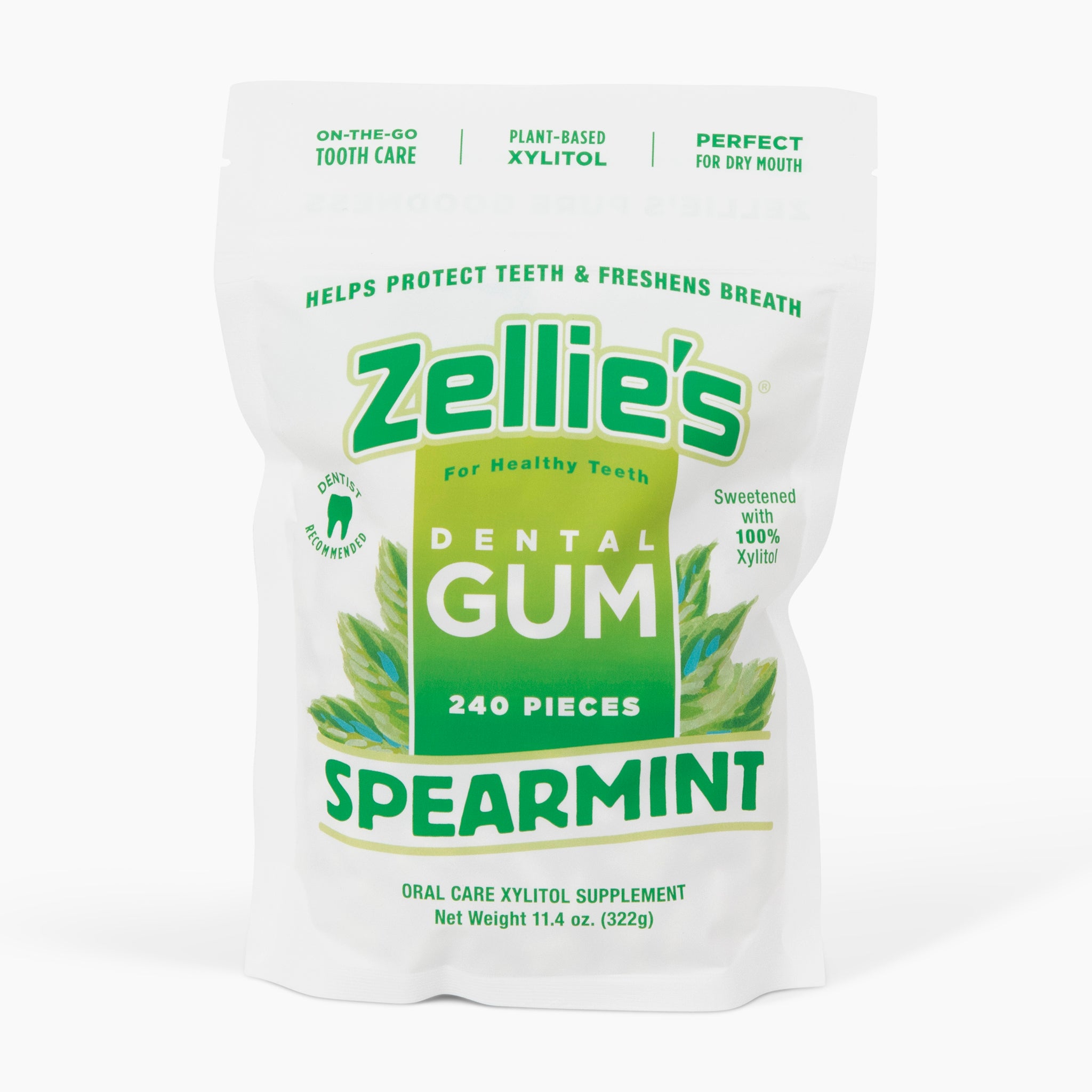 SPEARMINT Xylitol Dental Gum Zellie's