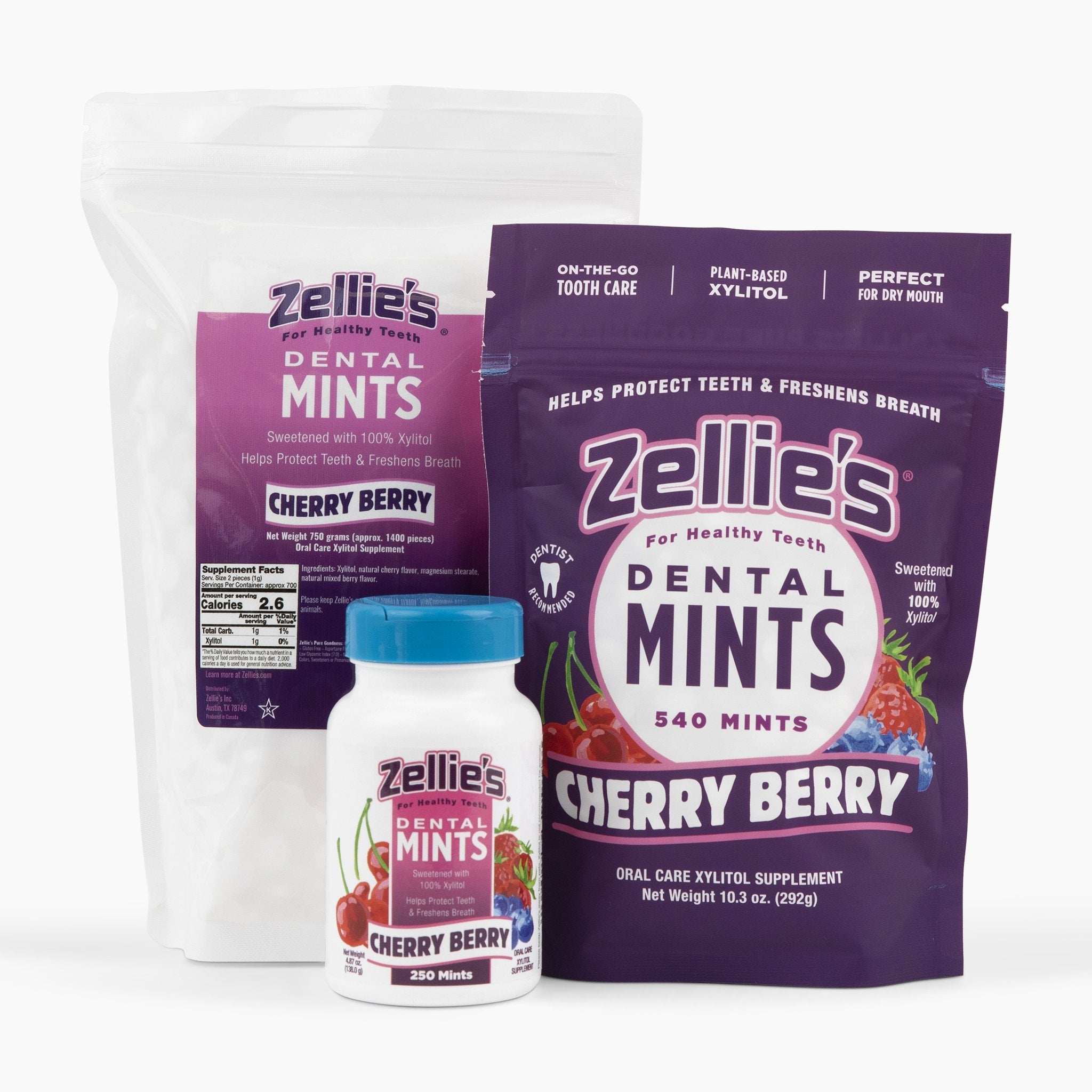 CHERRY BERRY Xylitol Dental Mints – Zellie's