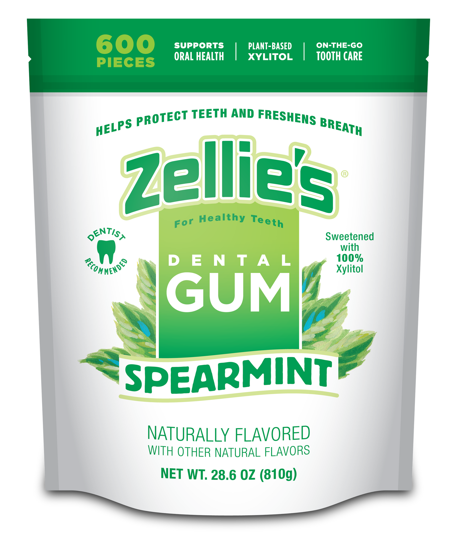 SPEARMINT Xylitol Dental Gum – Zellie's