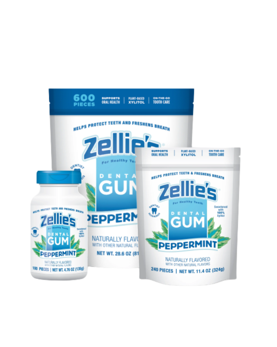 PEPPERMINT Xylitol Dental Gum – Zellie's PEPPERMINT Xylitol Dental Gum – Zellie's