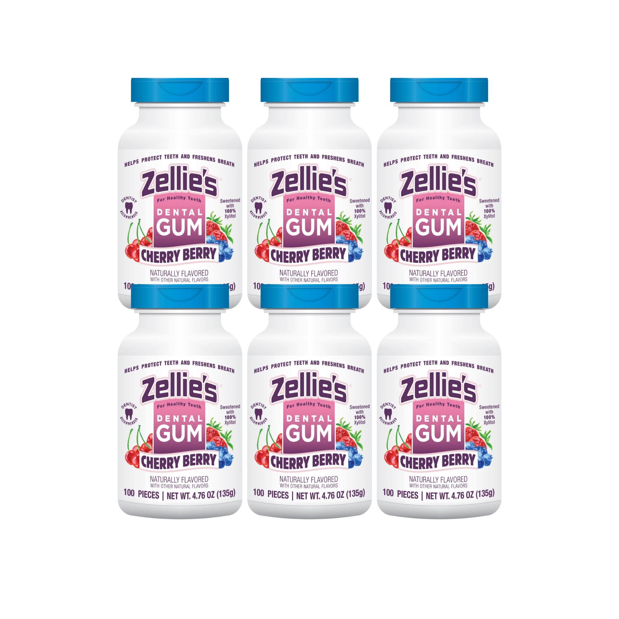 CHERRY BERRY Xylitol Dental Gum – Zellie's