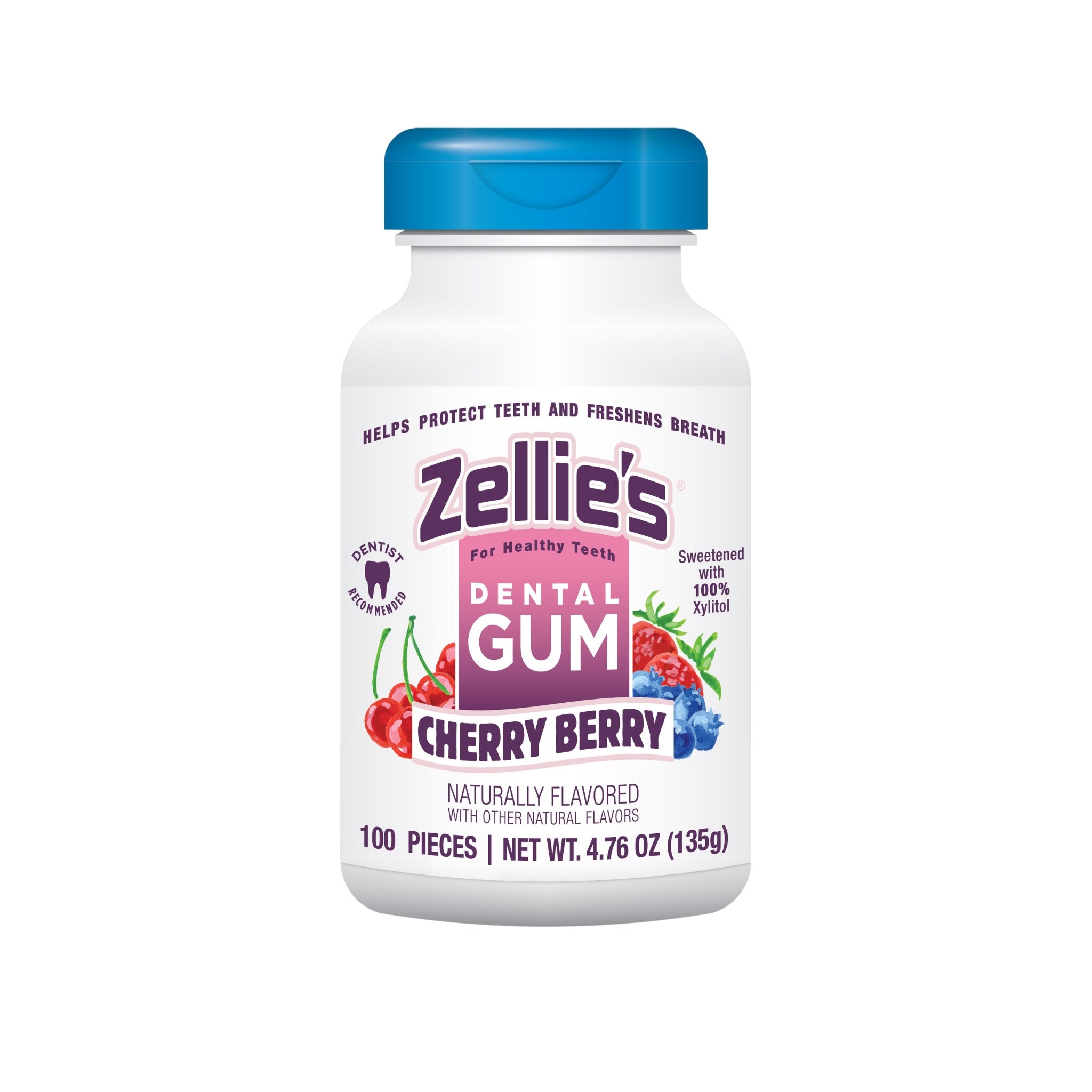 CHERRY BERRY Xylitol Dental Gum – Zellie's