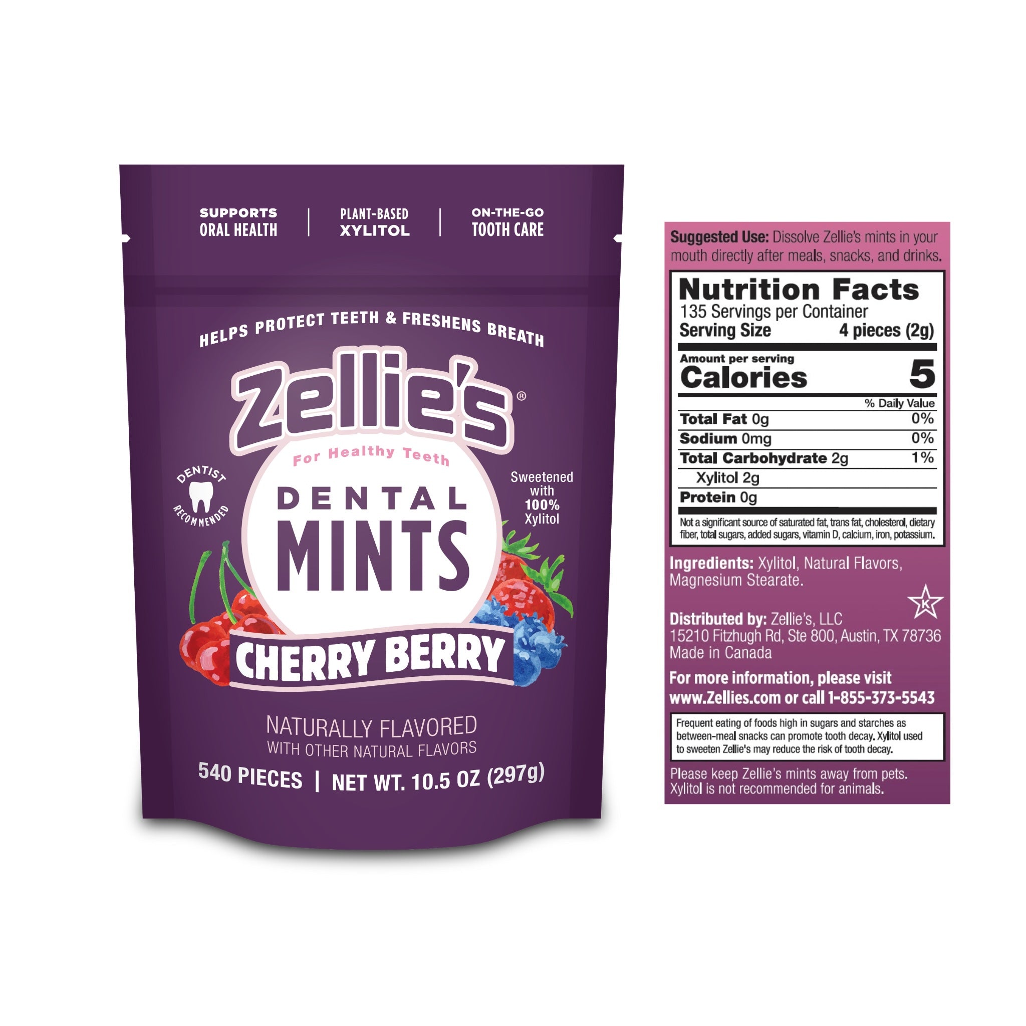 CHERRY BERRY Xylitol Dental Mints – Zellie's