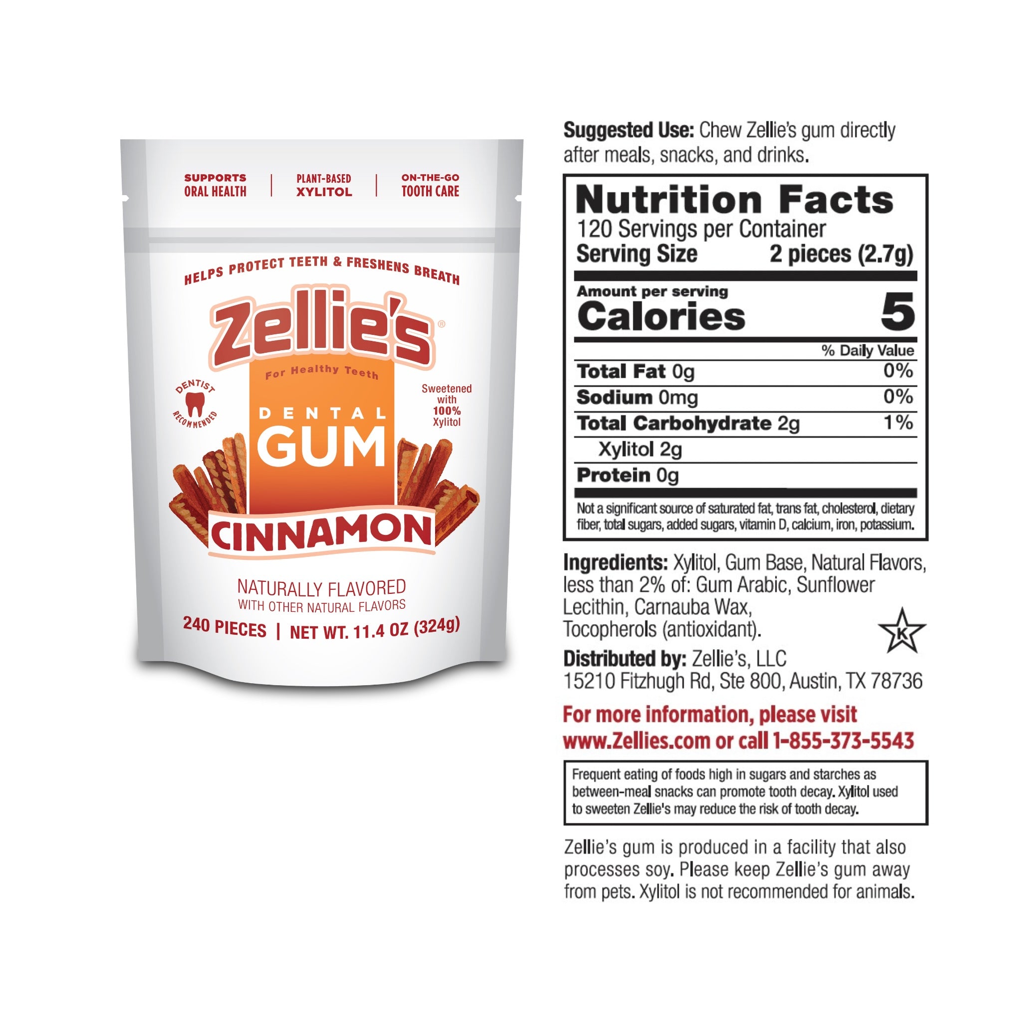 CINNAMON Xylitol Dental Gum - Wholesale