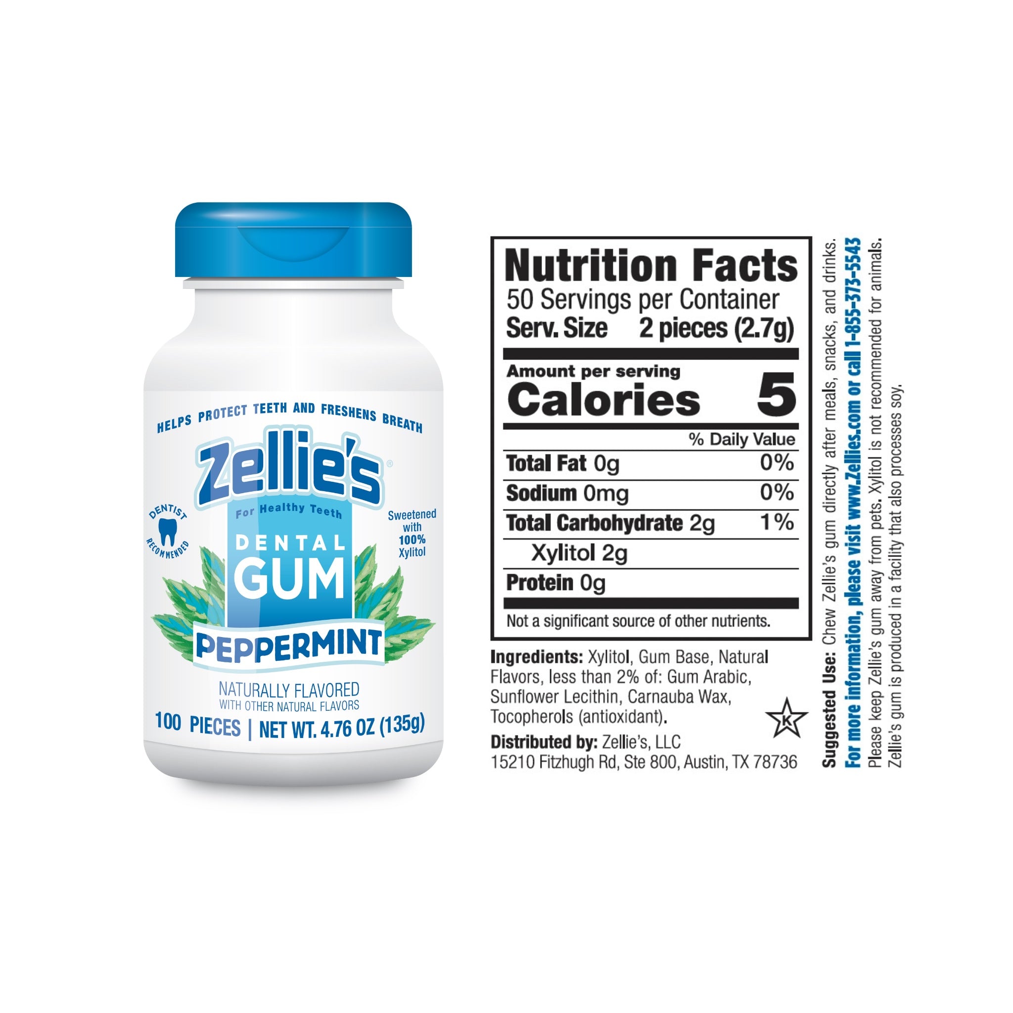 PEPPERMINT Xylitol Dental Gum