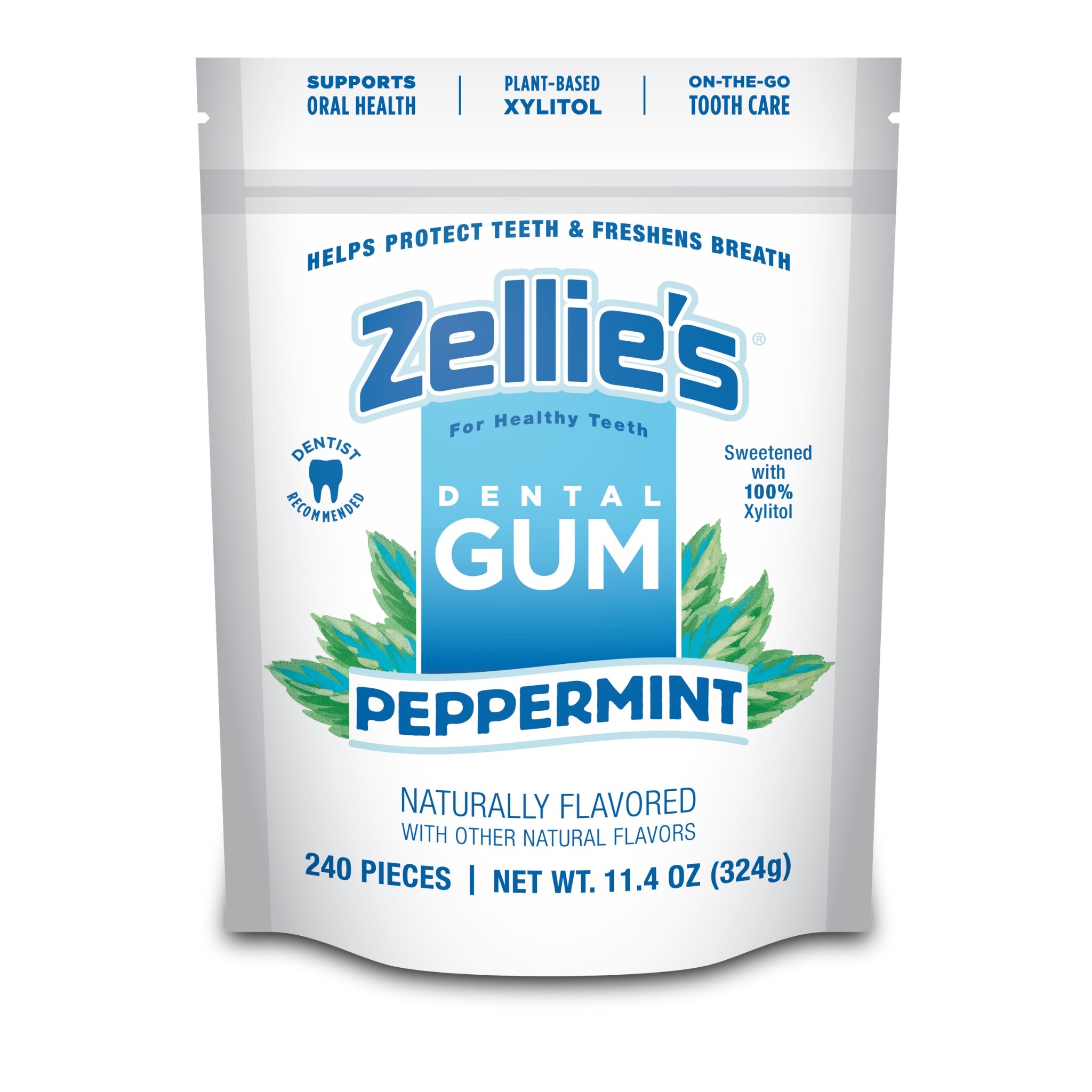 PEPPERMINT Xylitol Dental Gum – Zellie's